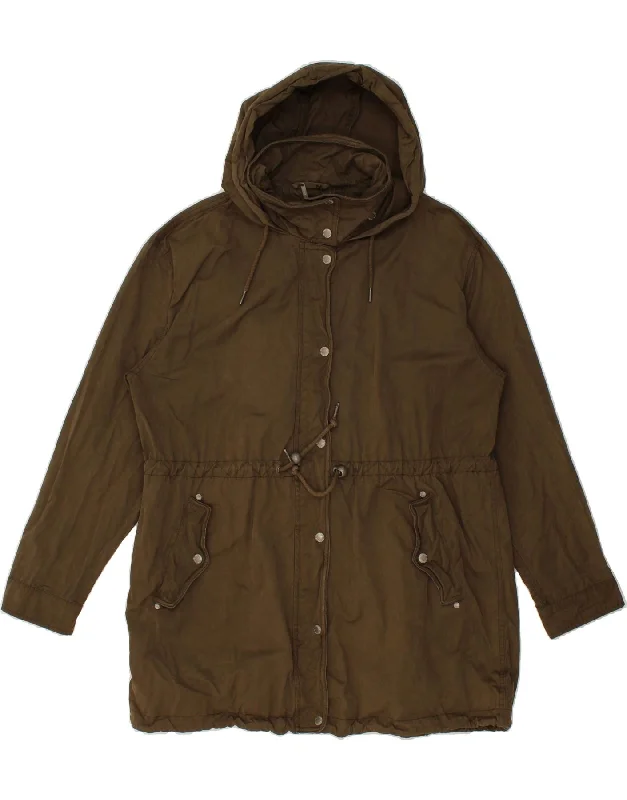 FAT FACE Womens Oversized Hooded Parka Jacket UK 18 XL Khaki