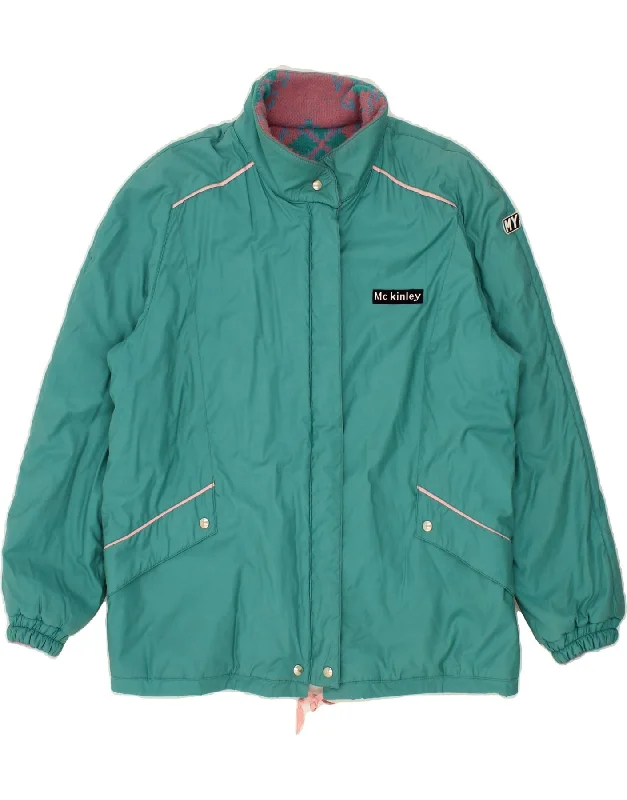 MCKINLEY Womens Oversized Windbreaker Jacket IT 50 XL Green Cotton