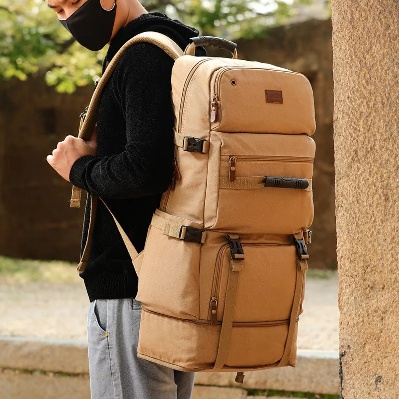 Men's Fashion Casual Oversized Canvas Backpack