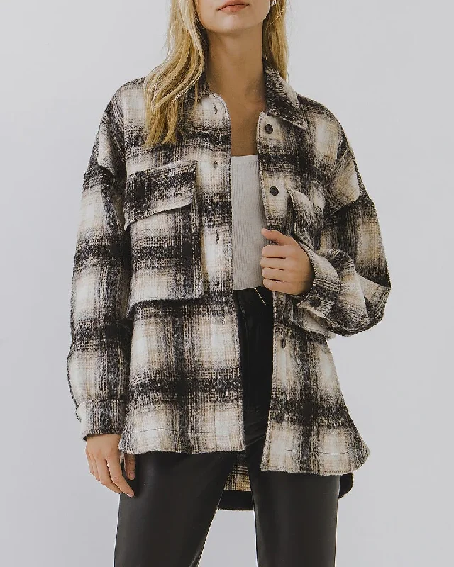 Plaid Oversized Shaket