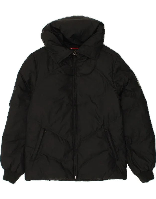 CHAMPION Womens Oversized Padded Jacket UK 10 Small Black Polyamide